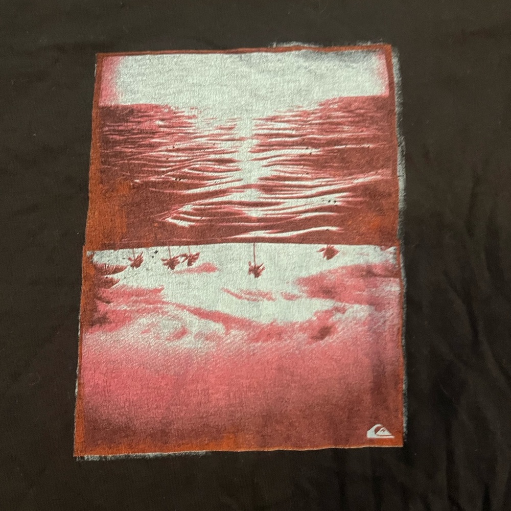 Quiksilver Graphic Tee with Red Sunset Print